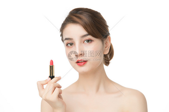 女性化妆口红图片