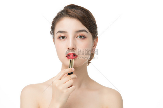 女性化妆口红图片