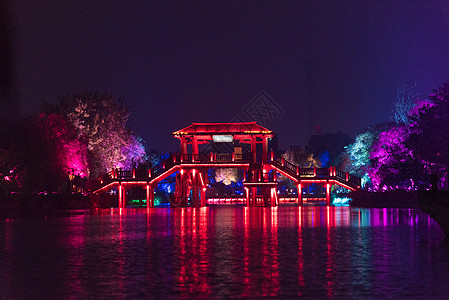 河南开封清明上河园夜景图片