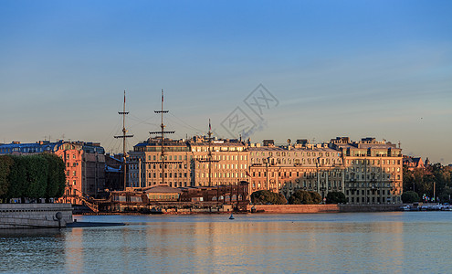 圣彼得堡涅瓦河城市旅游风光图片