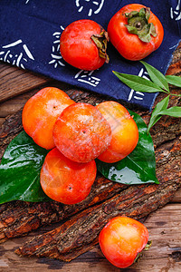 秋季柿子图片