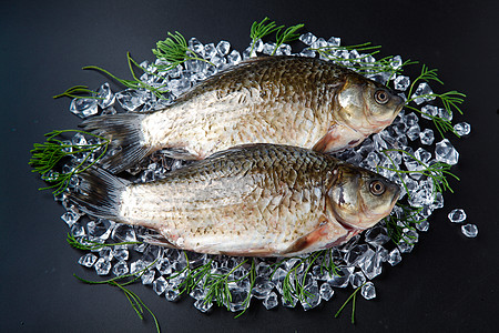 生鲜鱼食材鱼肉末高清图片