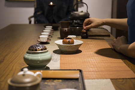 茶器茶室背景