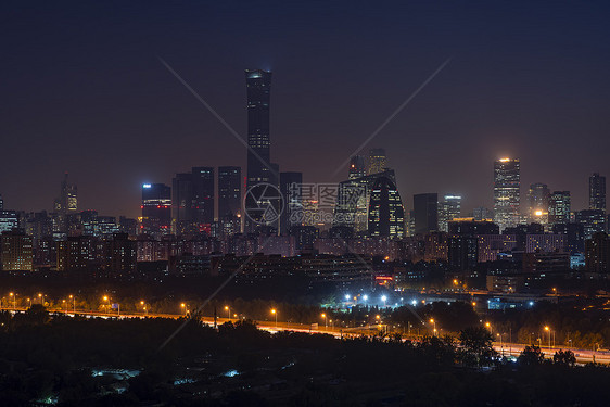  夜幕下北京国贸图片