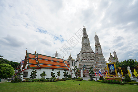 泰国卧佛寺外围寺庙建筑人文高清图片素材