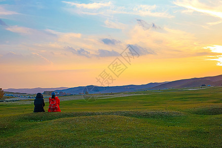 内蒙古自治区乌兰布统杨树背景点图片