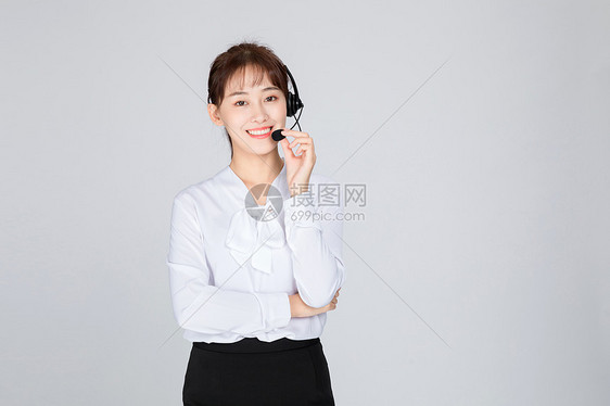 年轻的客服代表美女图片