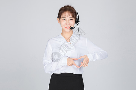 美女礼仪年轻的客服代表美女背景