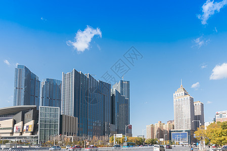 沈阳城市风光青年大街商务区背景图片