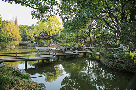 江南背景中式园林背景