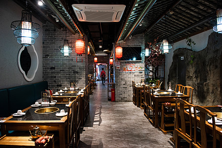 饭店内景中式餐厅高清图片