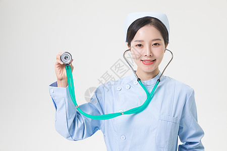 医院医生女性护士听诊器背景