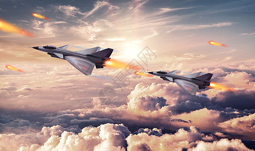 军事场景战斗机天空高清图片