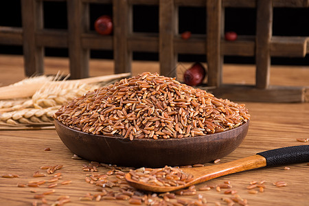 杂粮红米食品红米背景