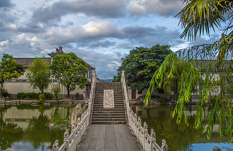 大理喜洲镇石桥背景图片