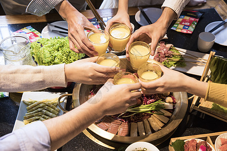 川菜美食聚会吃火锅背景