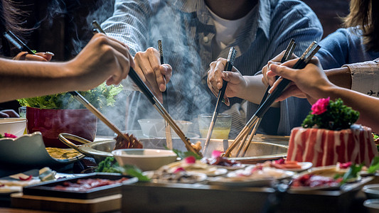 分享 美食火锅美食青年聚会背景