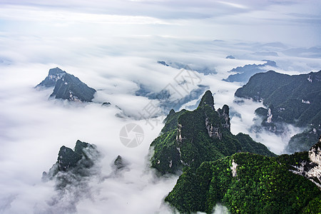 张家界旅游景区张家界风景地貌背景