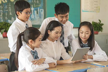 学生课堂青少年网上学习背景