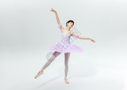 青少年学习跳芭蕾的女孩背景