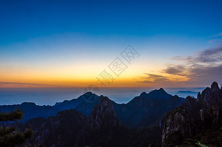 安徽黄山日出背景图片