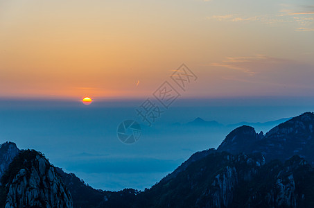 安徽黄山日出背景图片