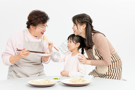 立冬吃饺子一家人吃饺子背景