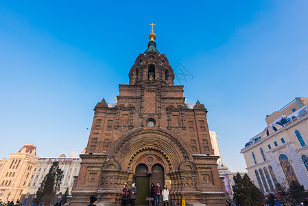哈尔滨圣索菲亚教堂背景图片