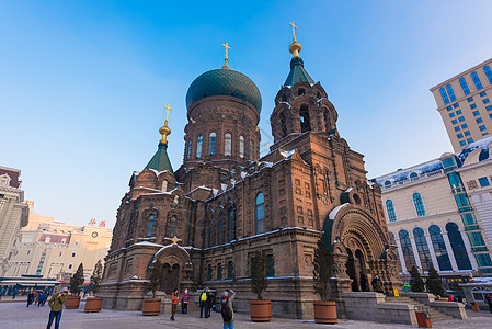 哈尔滨圣索菲亚教堂背景图片
