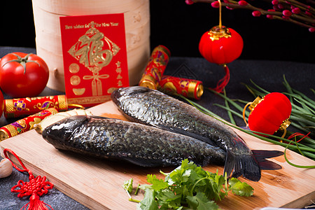 春节年年有鱼背景
