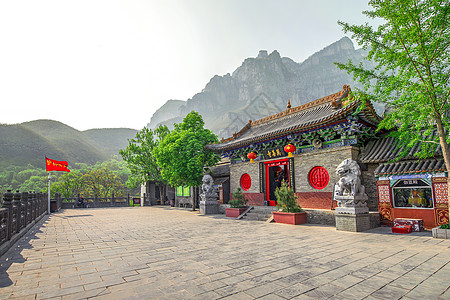 为善河南焦作云台山万善寺风光背景