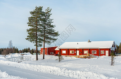 北欧芬兰洛瓦涅米圣诞老人村背景图片