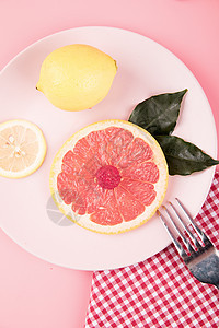 新鲜水果西柚柠檬背景图片