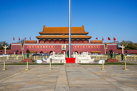 升旗仪式北京天安门景色背景