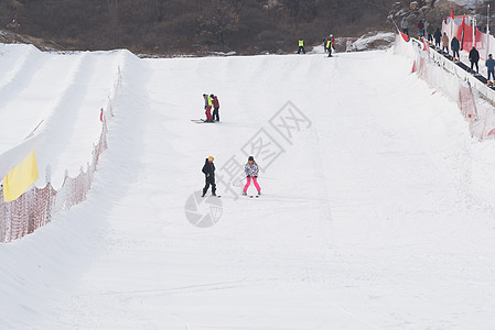 天津盘山滑雪场高清图片