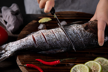 杀艺术字切鱼特写背景