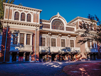 天津特色建筑天津意大利风情街建筑群背景