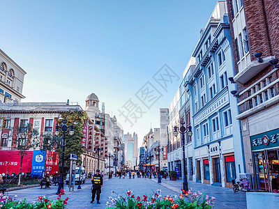 天津和平路金街背景图片