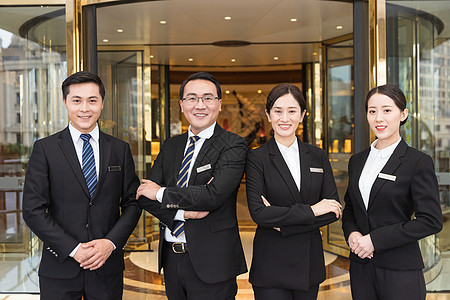 酒店管理商务团队服务形象图片