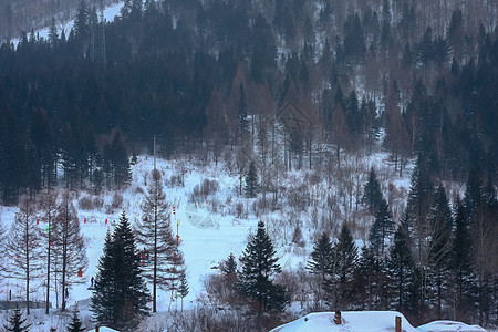 吉林长白山风景区雪景高清图片素材