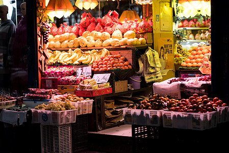 水果店杨梅街边水果店背景