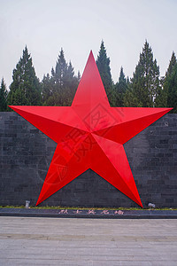 鲜红色的五角星图片