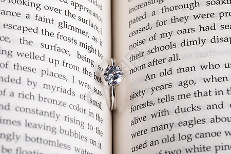 珠宝戒指书本里的戒指背景
