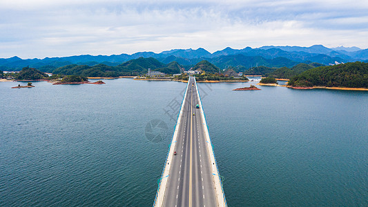 新安江水库杭州千岛湖大桥背景