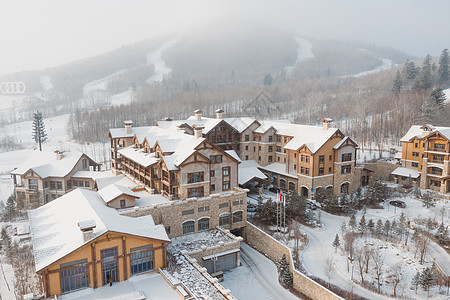 万达滑雪场长白山万达度假村背景