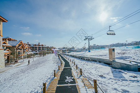 丝绸之路国际滑雪场长白山凯悦酒店背景