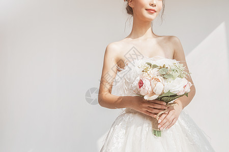 婚纱美女新娘背景高清图片