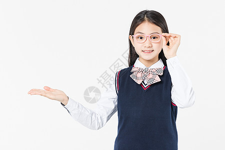 眼镜模特小学带眼镜的女生背景
