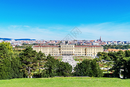 奥地利维也纳维也纳美泉宫外景背景