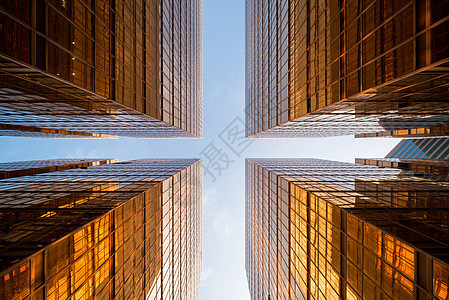 香港中港城科技金融建筑外景对称高清图片素材